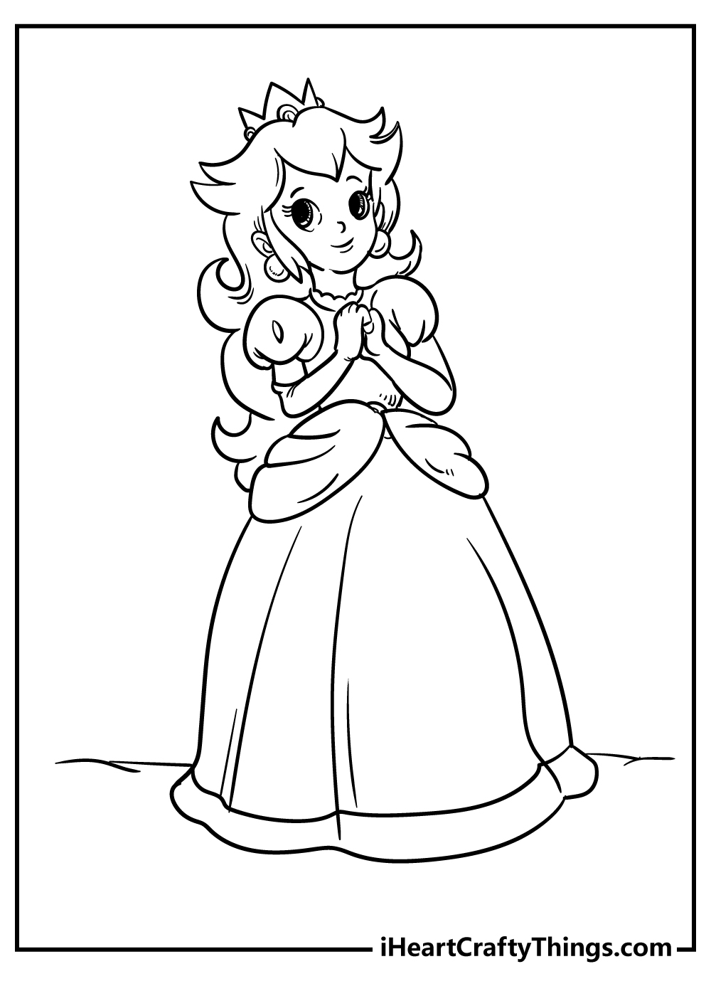 Princess Peach coloring pages free printable