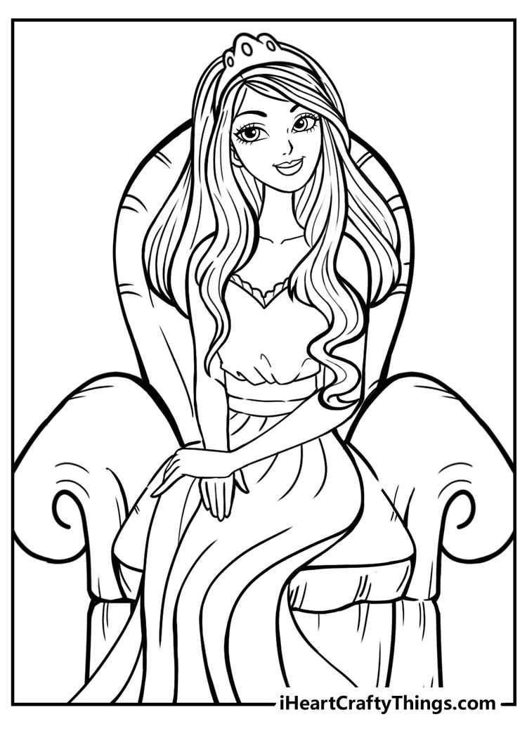 45 Princess Coloring Pages (100% Free Printable PDFs)