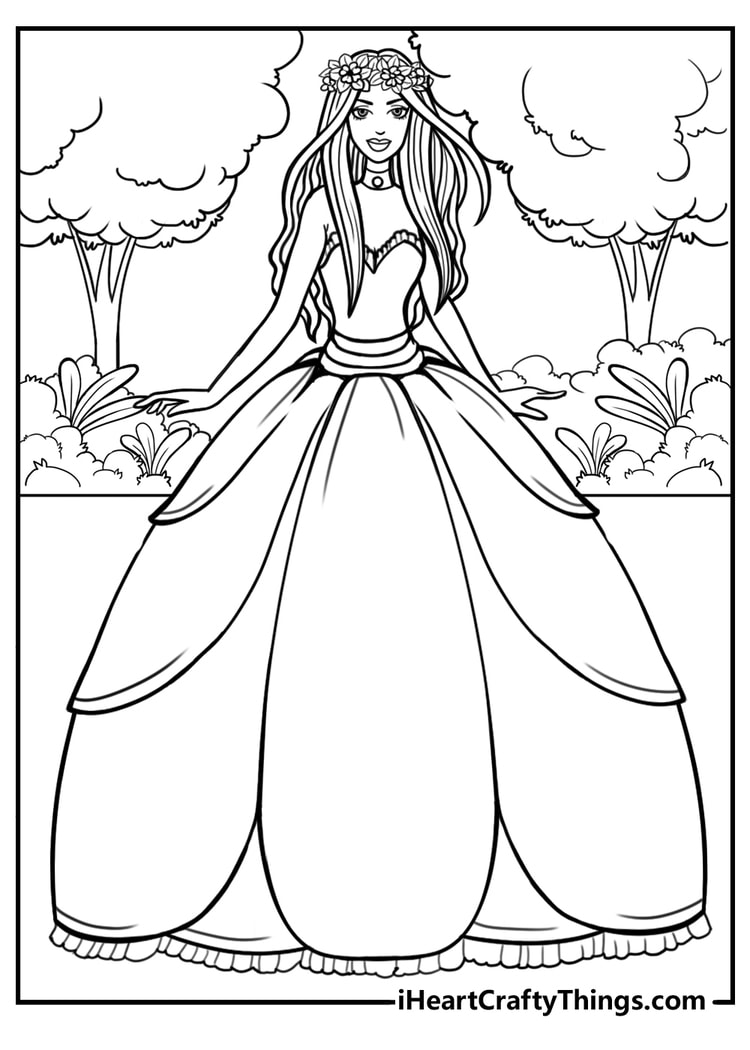 princess coloring pages super pretty and 100 free 2022