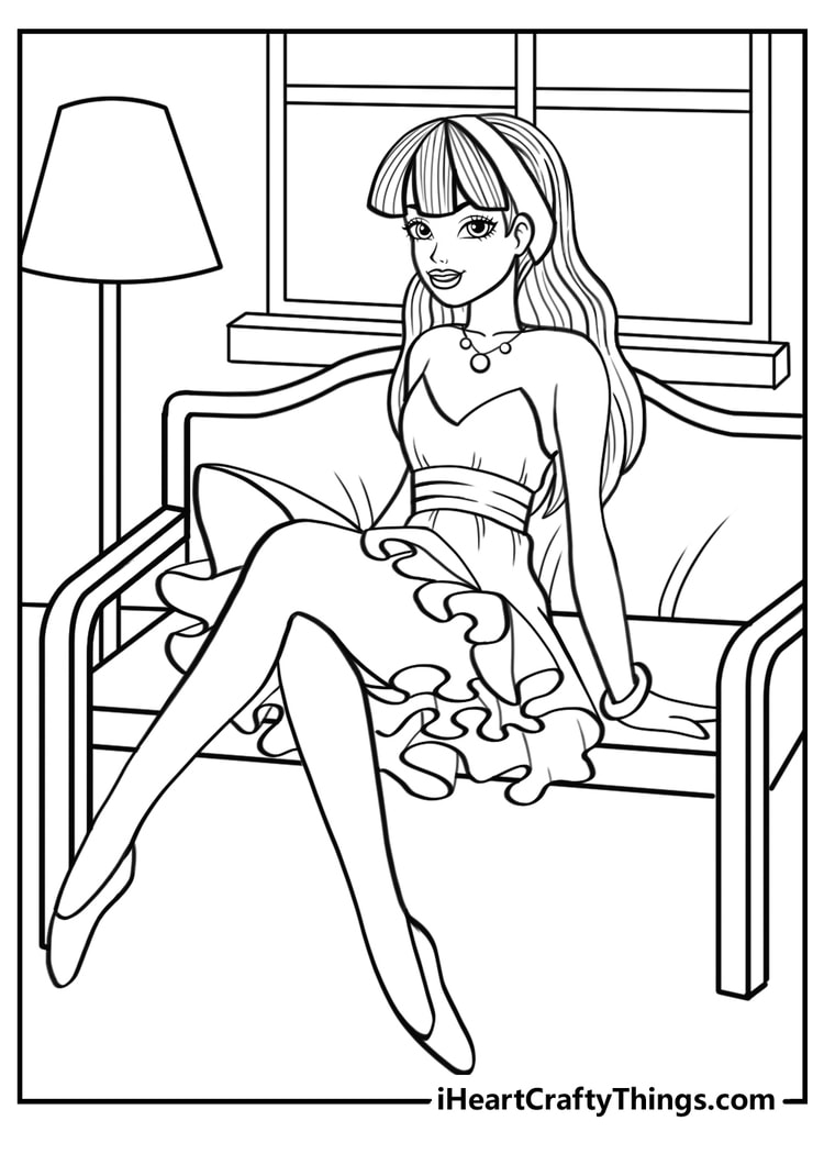 princess coloring page for adults