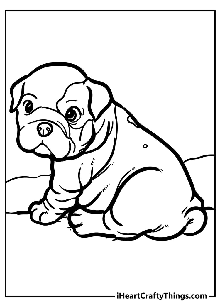 Puppy coloring pages free pdf download