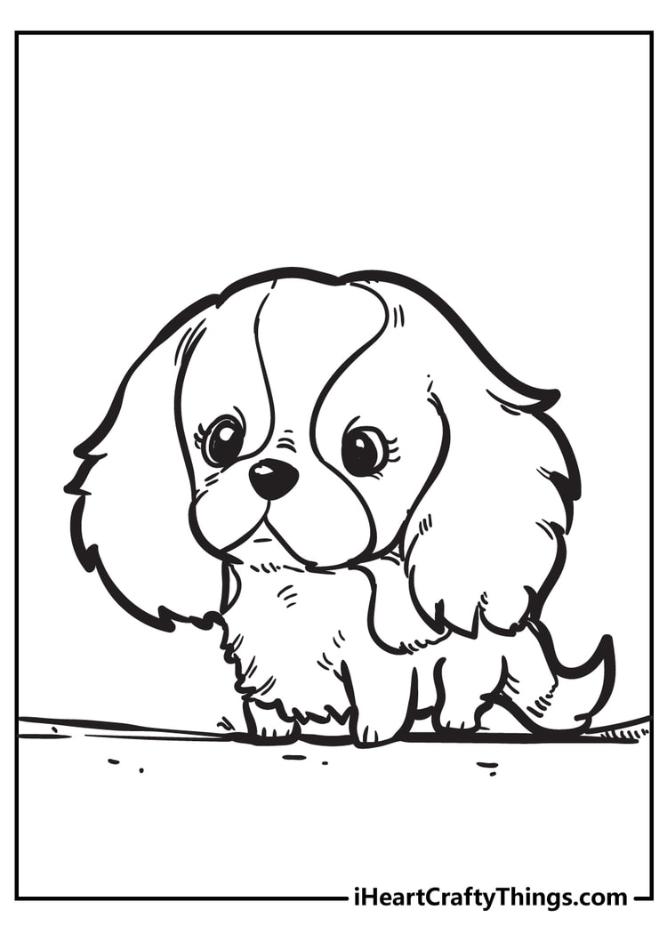 Puppy coloring pages for preschoolers free printable