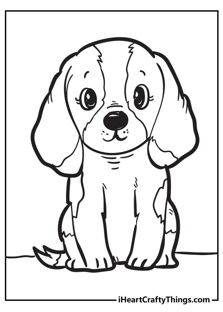 Baby Dog Printable Coloring Pages