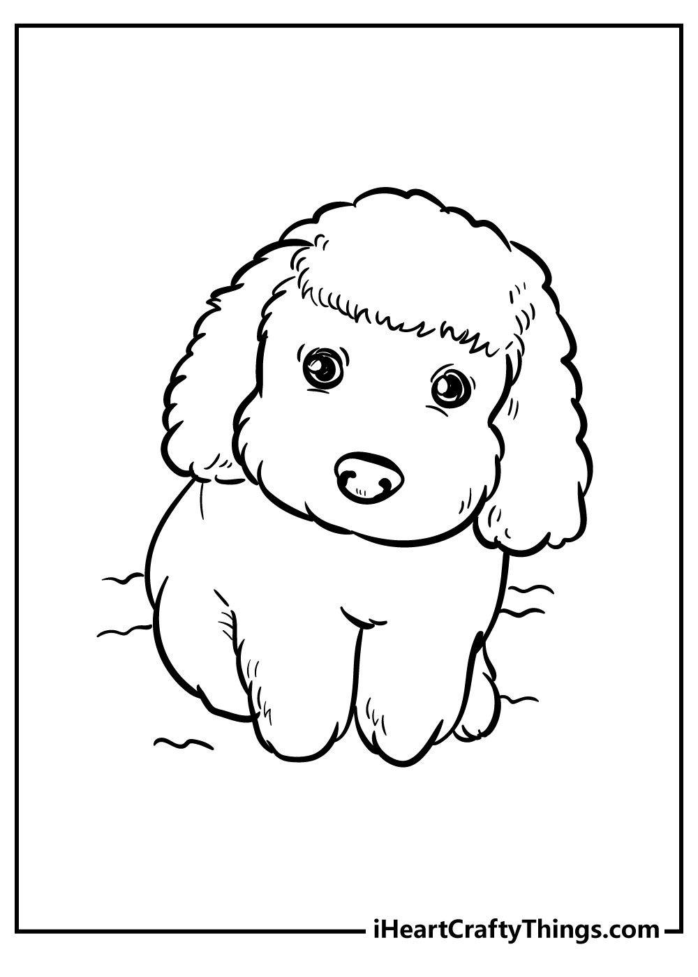 Puppy coloring pages free printable