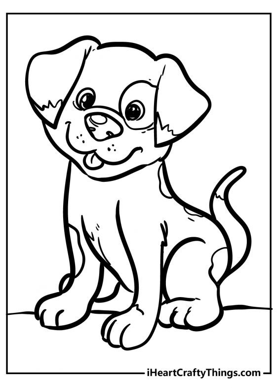 Puppy Coloring Pages (100% Free Printables)