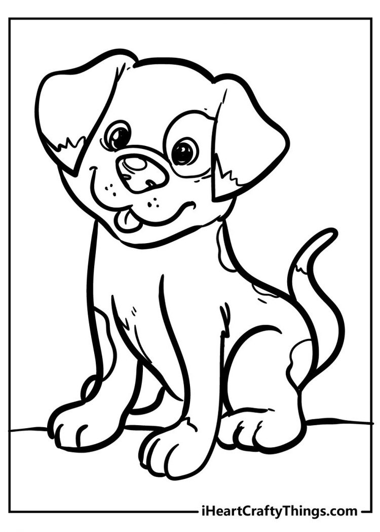 Puppy Coloring Pages (100% Free Printables)