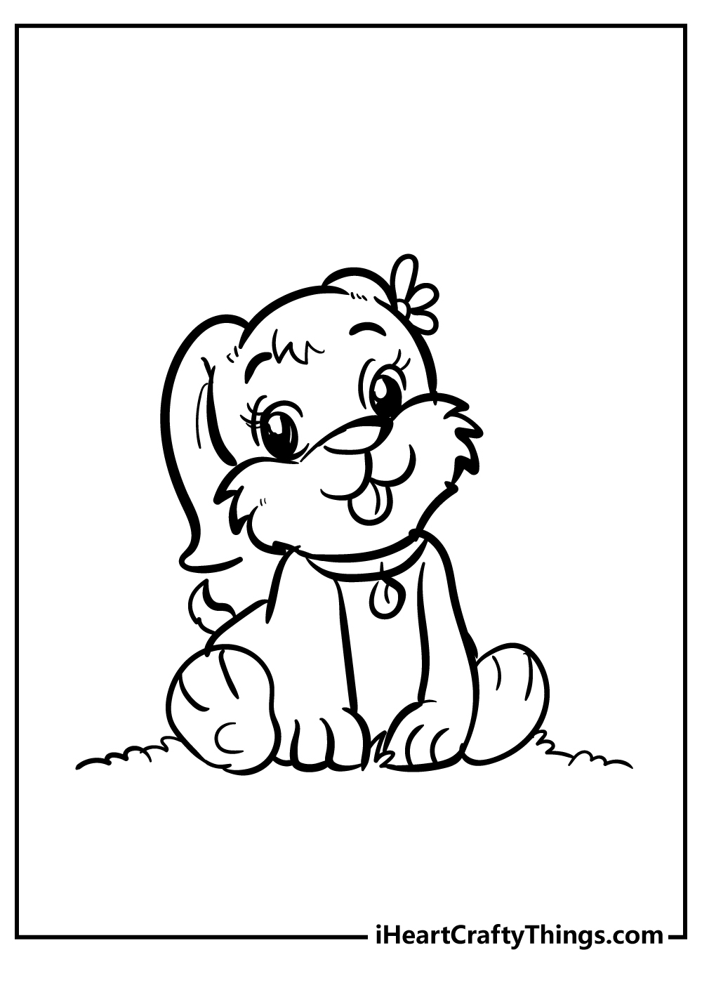 Puppy coloring pages free printable