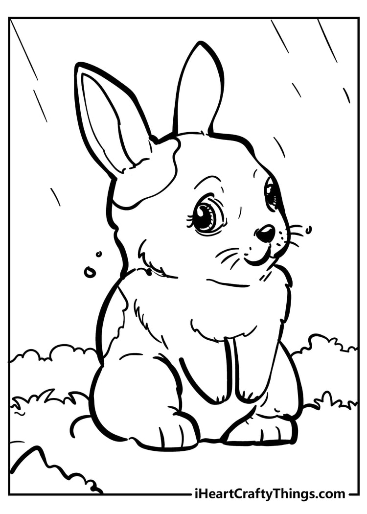 cute coloring pages of baby bunnies