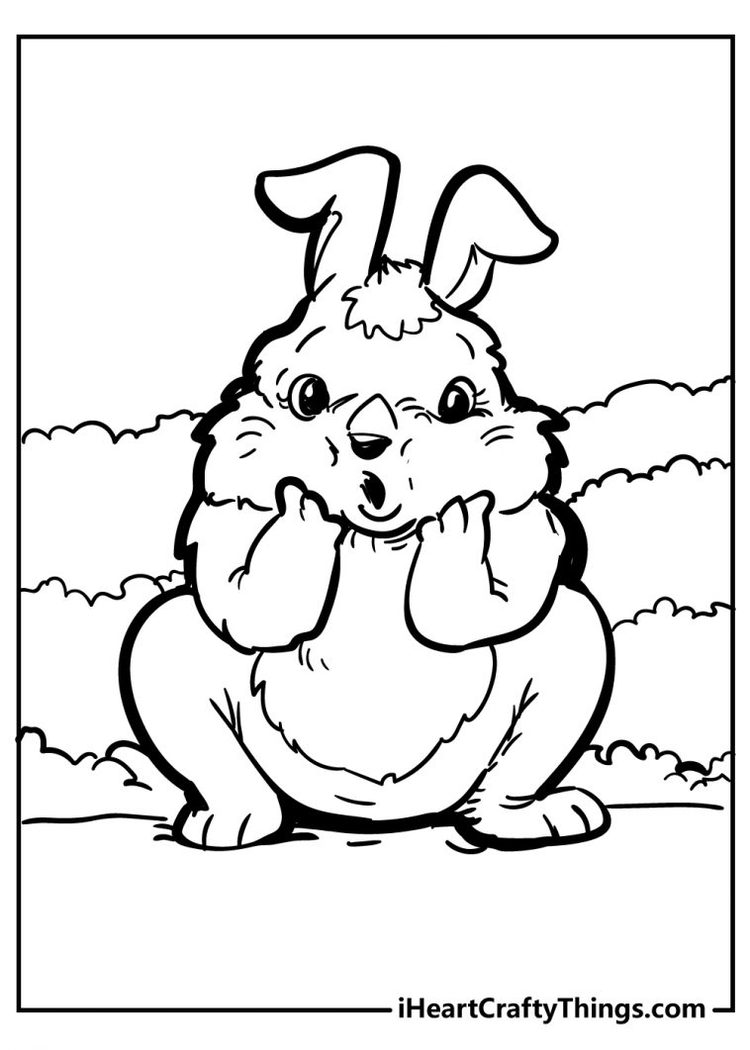 Original And Sweet Rabbit Coloring Pages