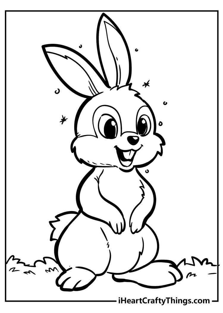 Original And Sweet Rabbit Coloring Pages