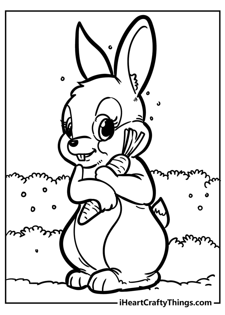 original and sweet rabbit coloring pages updated 2022