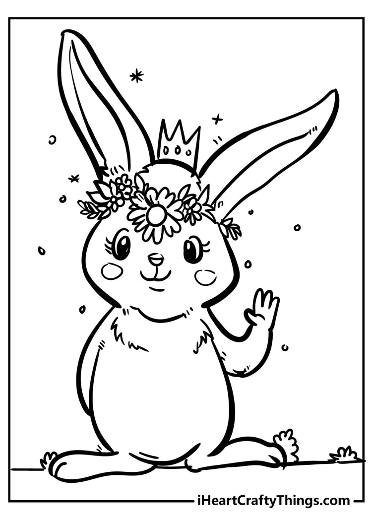 bunny ear coloring page