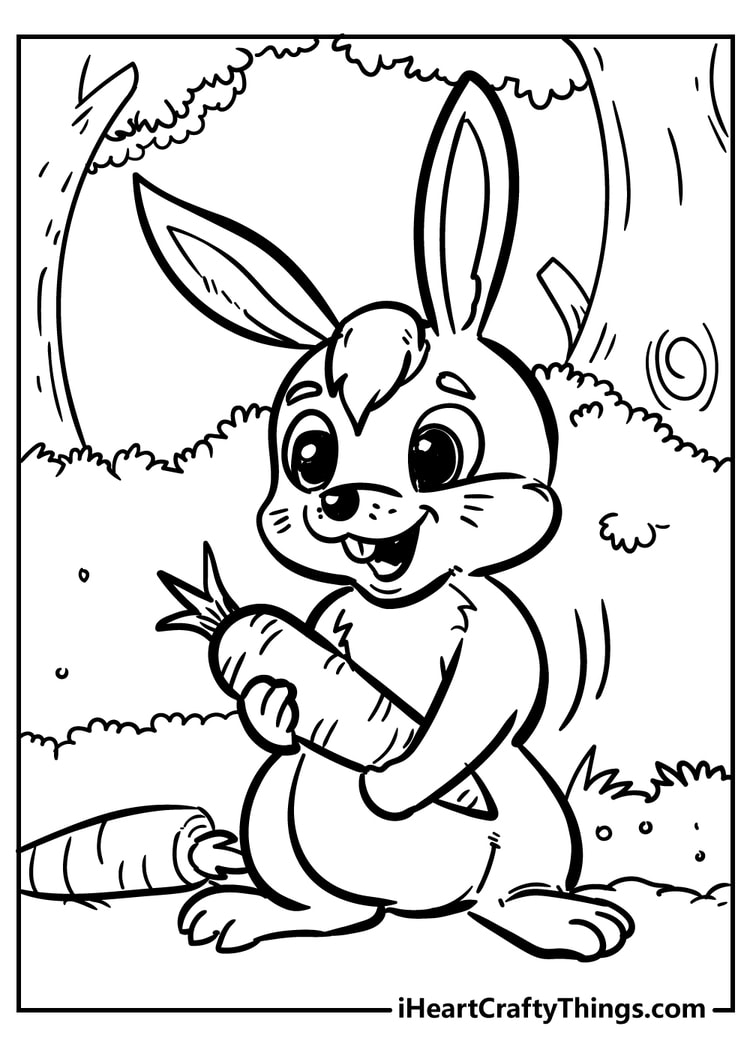 Original And Sweet Rabbit Coloring Pages