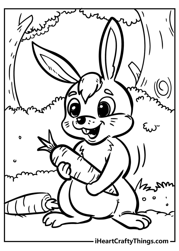 lop eared rabbit coloring pages