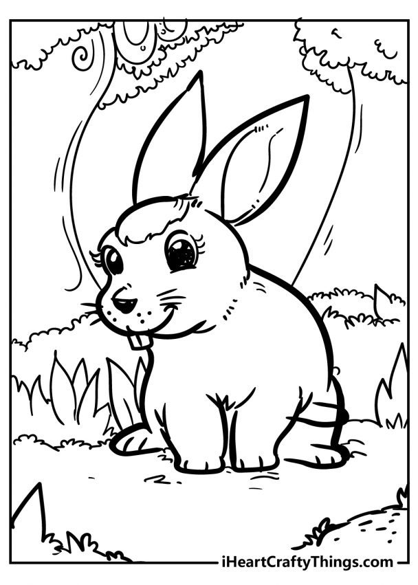 Original And Sweet Rabbit Coloring Pages