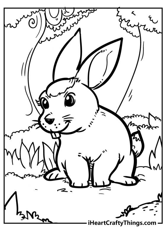 Original And Sweet Rabbit Coloring Pages