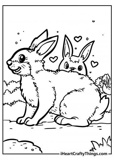 Original And Sweet Rabbit Coloring Pages