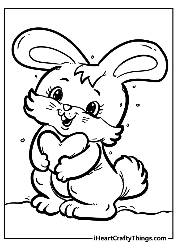 cute bunny rabbit coloring pages