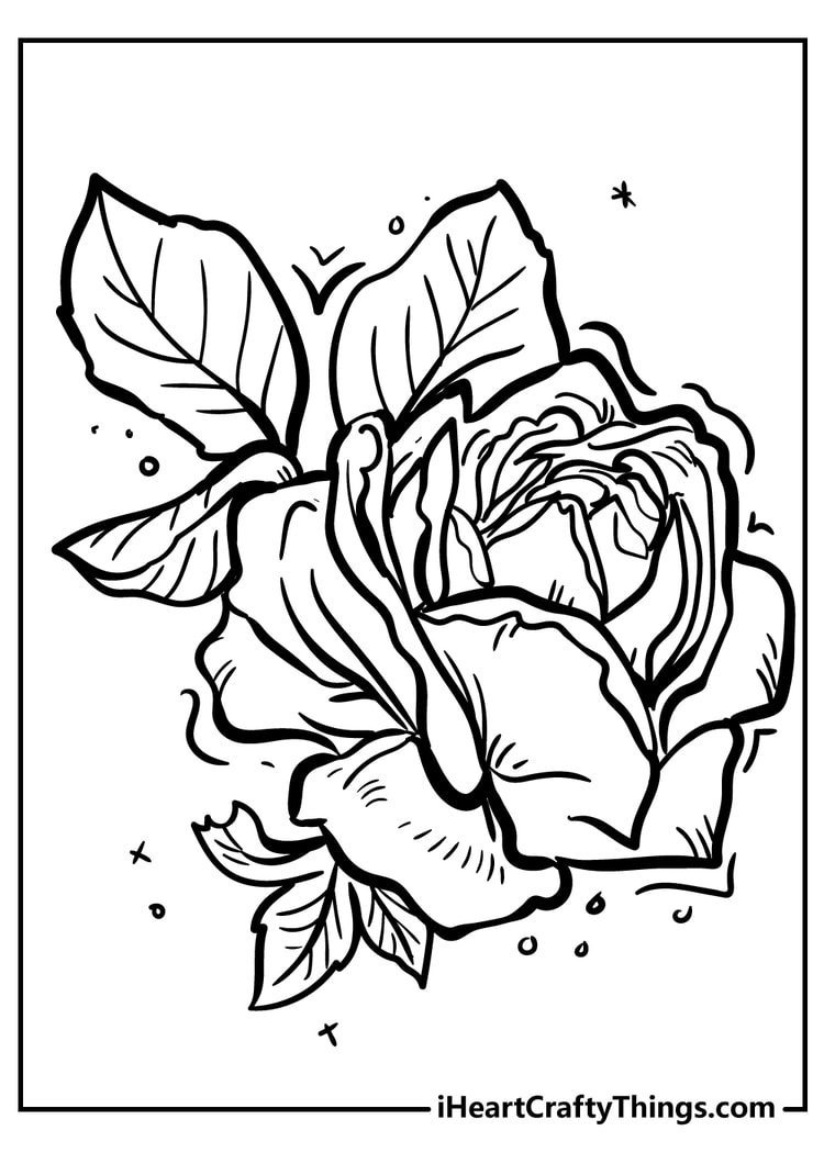 Rose Coloring Pages - Original And 100% Free (2021)