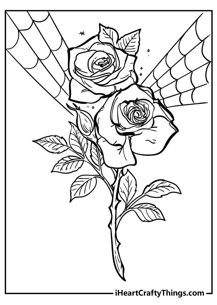 Rose Coloring Pages - Original And 100% Free (2021)