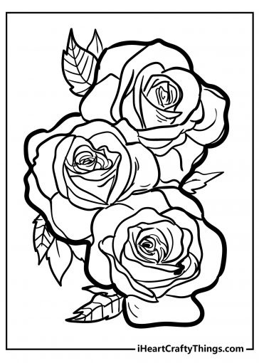 Rose Coloring Pages - Original And 100% Free (2021)