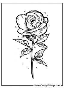 Rose Coloring Pages (100% Free Printables)