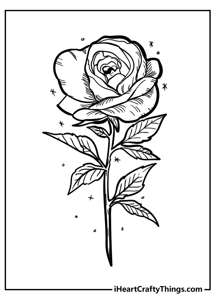 rose coloring pages original and 100 free 2022