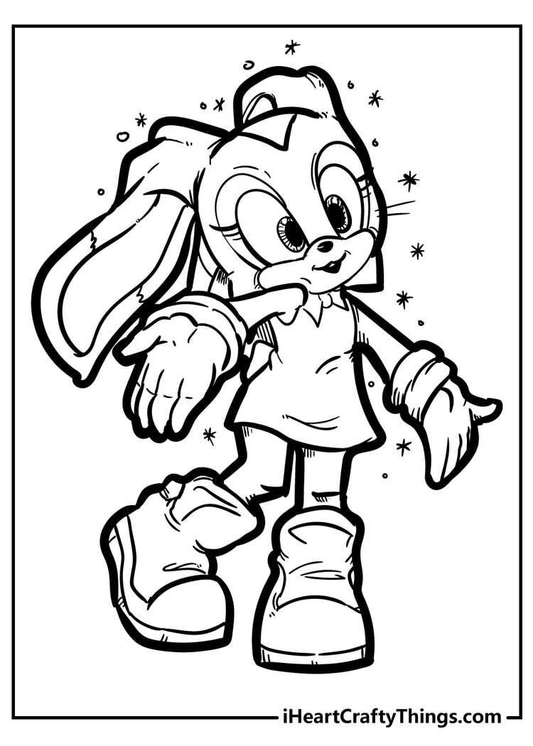 cool sonic coloring page