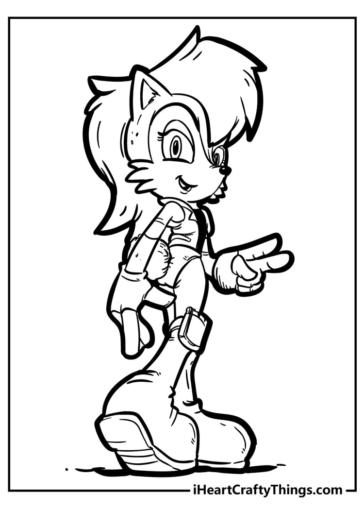 sonic the hedgehog coloring sheet for children free download