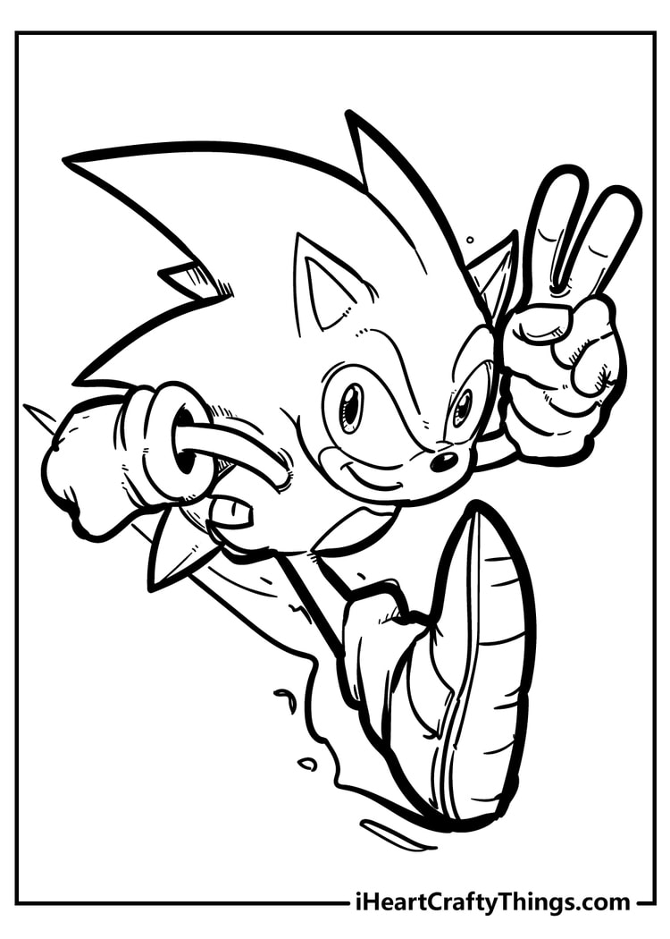 Power Of Sonic Coloring Page - Free Printable Coloring Pages for Kids