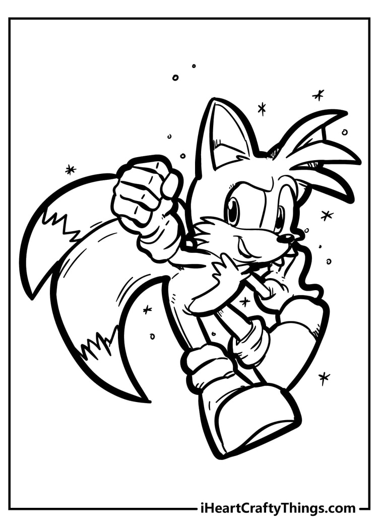 Sonic the Hedgehog from Sonic the Hedgehog 2 coloring page