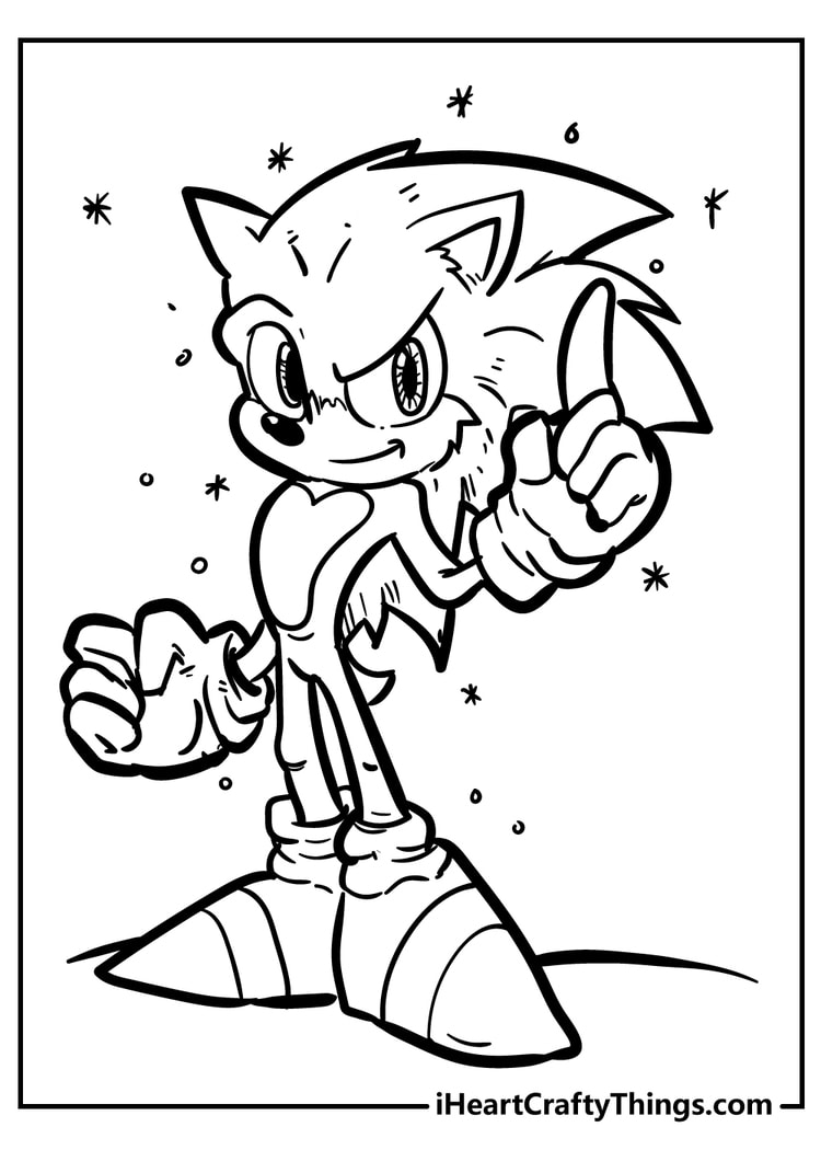 sonic the hedgehog coloring sheet for children free download