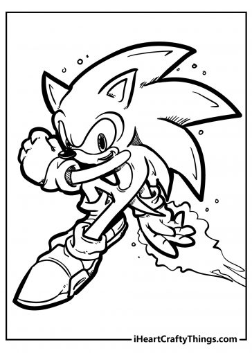 Sonic The Hedgehog Coloring Pages free printable