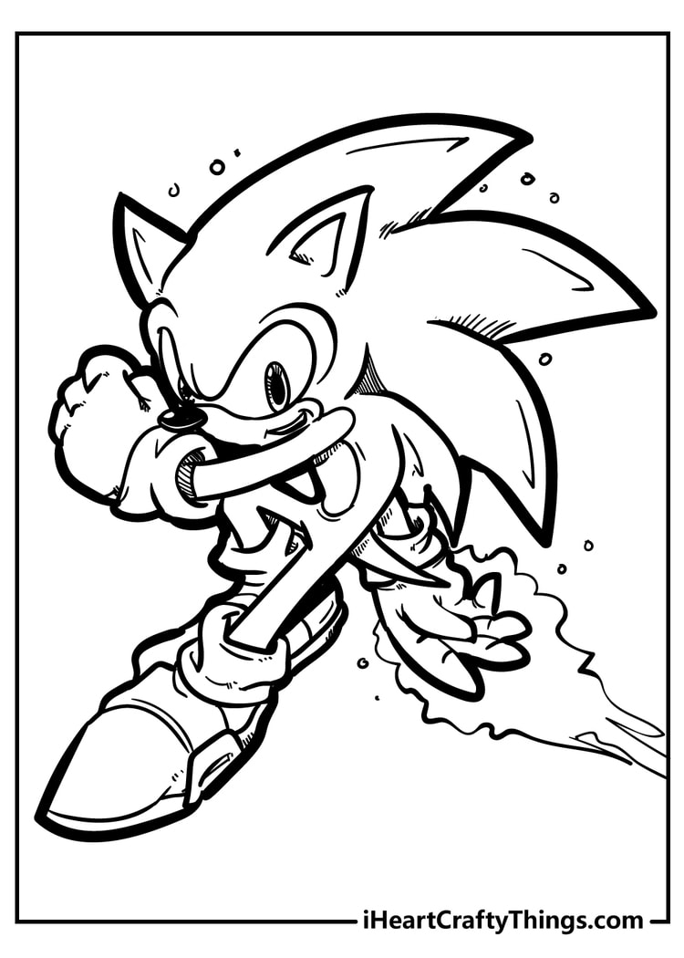 sonic the hedgehog coloring sheet for children free download