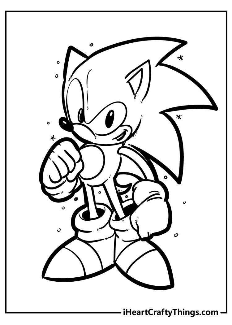 Power Of Sonic Coloring Page - Free Printable Coloring Pages for Kids