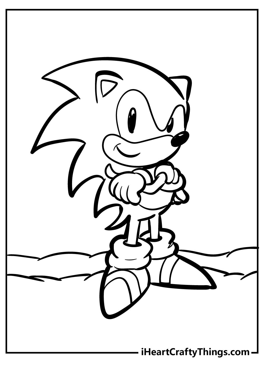 sonic the hedgehog running coloring pages