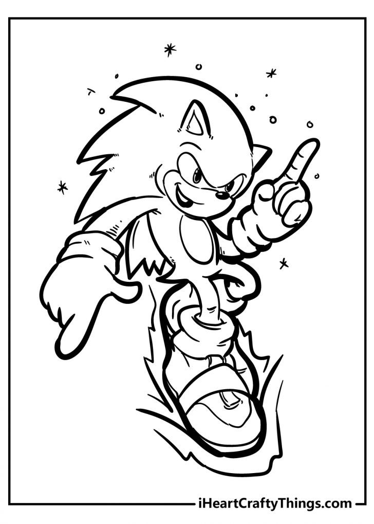 Sonic The Hedgehog Pictures To Print And Color - Sonic Shadow Coloring