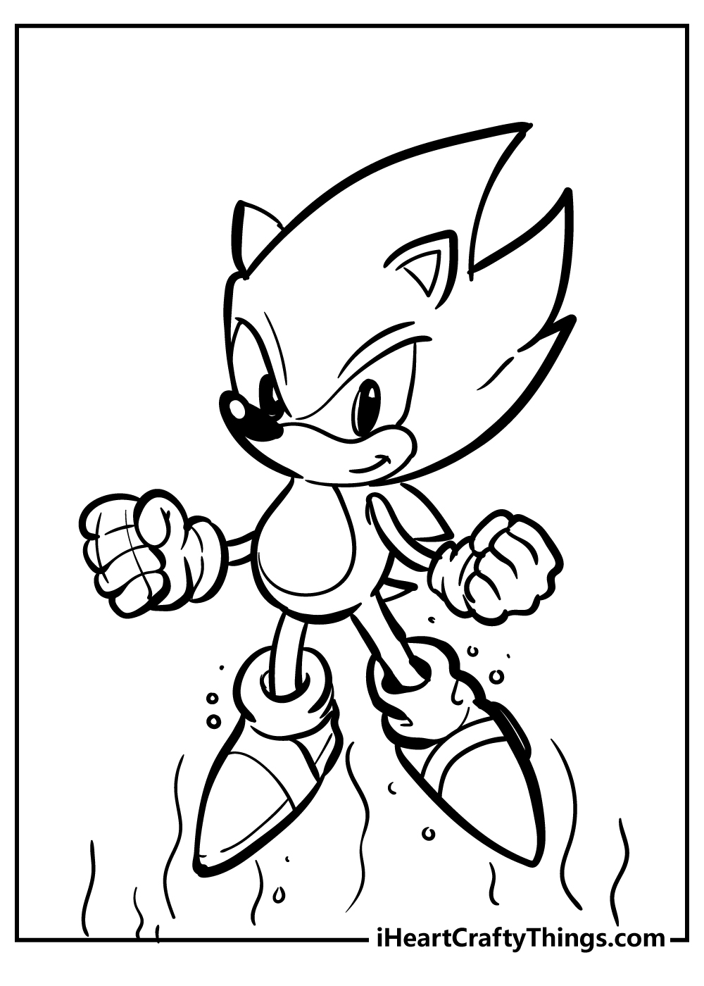 Power Of Sonic Coloring Page - Free Printable Coloring Pages for Kids