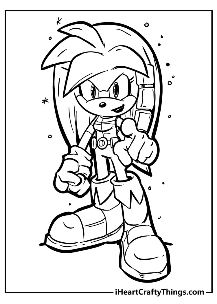 sonic x characters coloring pages