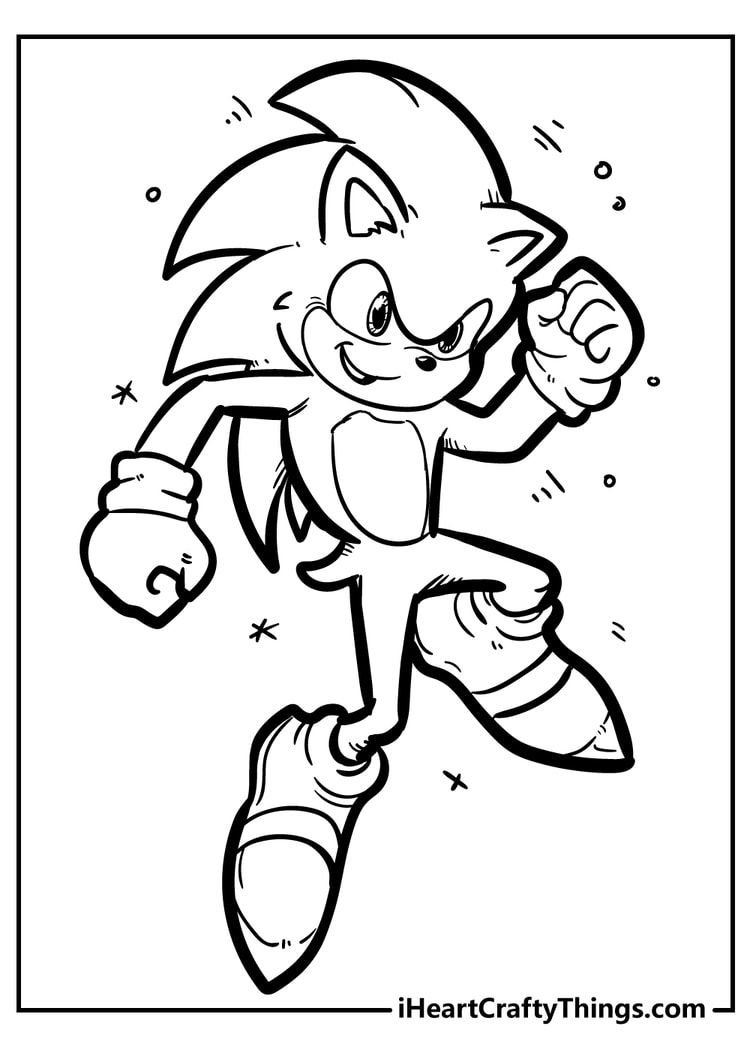 sonic the hedgehog coloring sheet for children free download