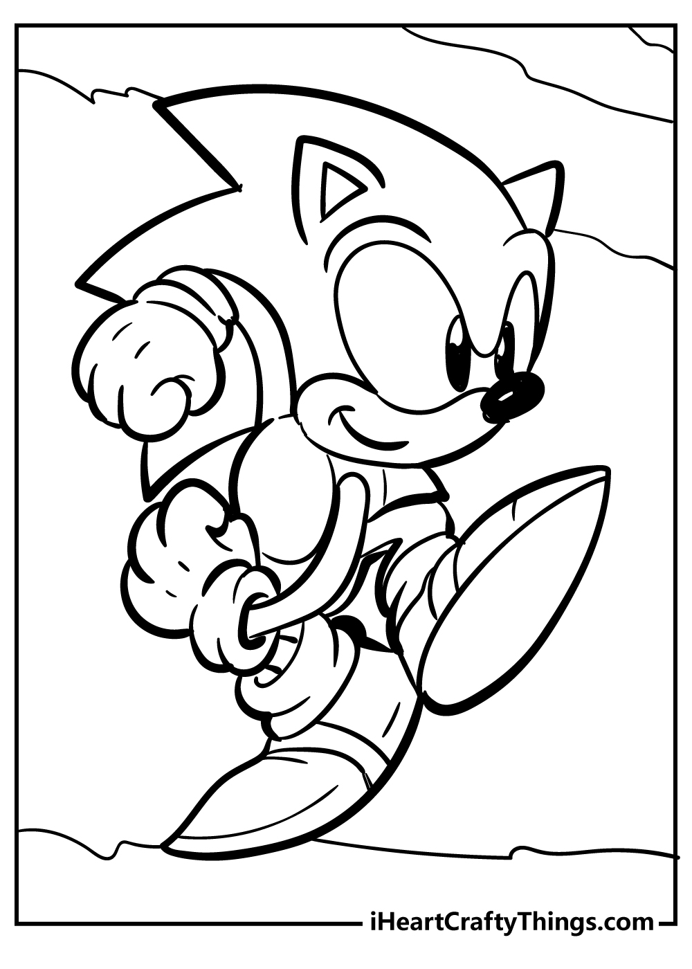 Sonic Coloring Pages · Creative Fabrica