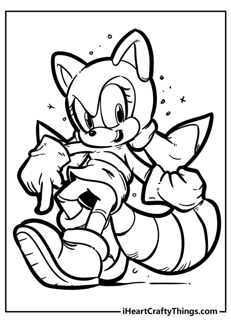 sonic the hedgehog coloring sheet for children free download