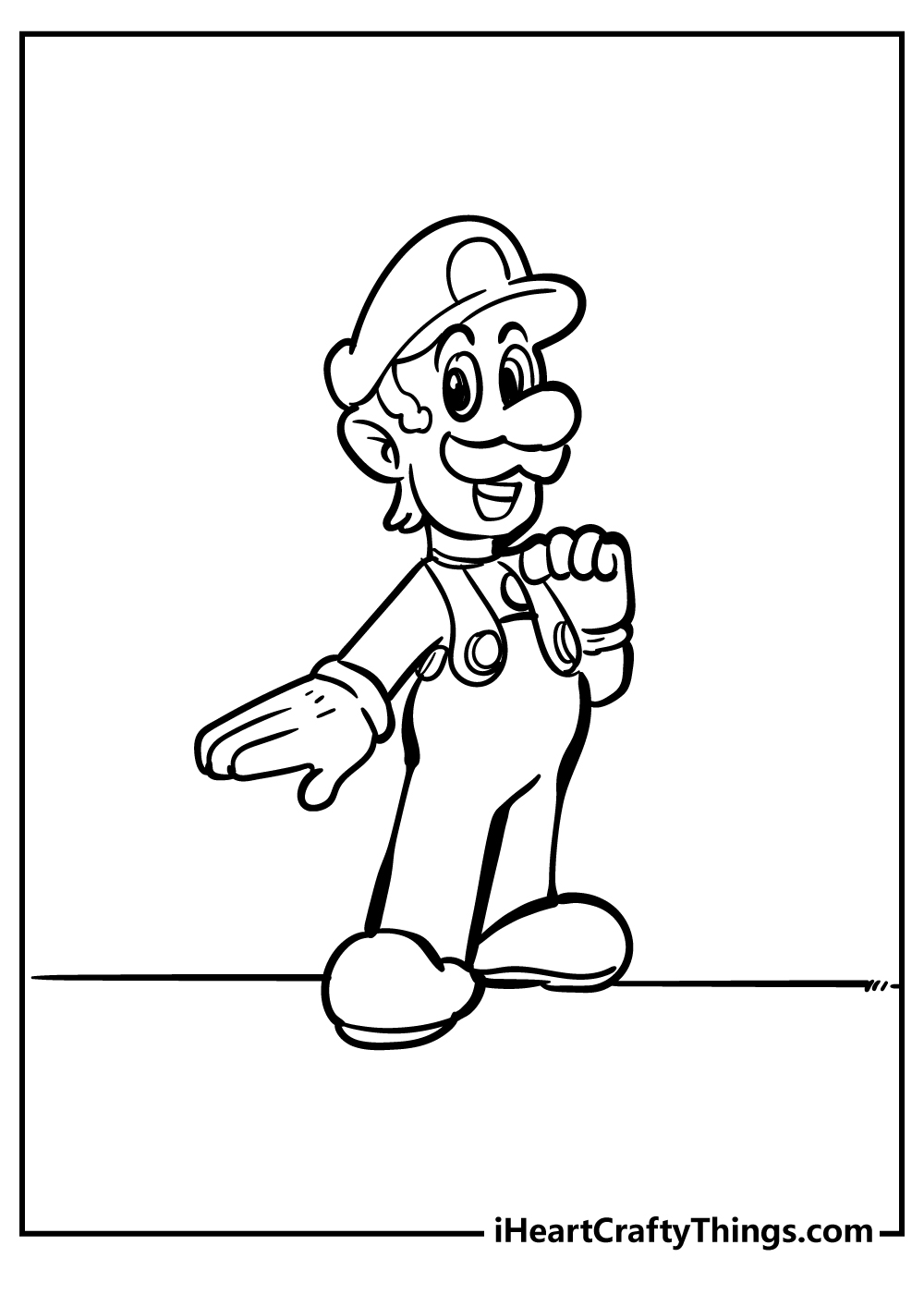 fire luigi coloring pages