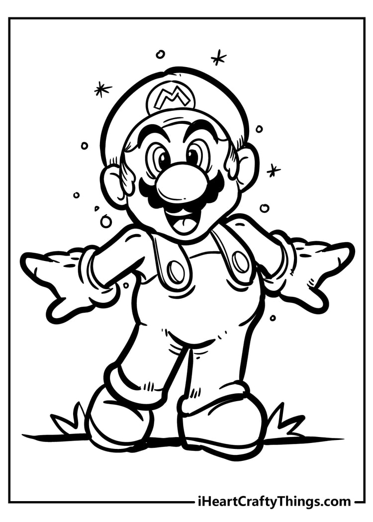 Calligrafia Trattamento Preferenziale Brocca Mario Bros Coloring Sheets Dissolvenza Storia Alto