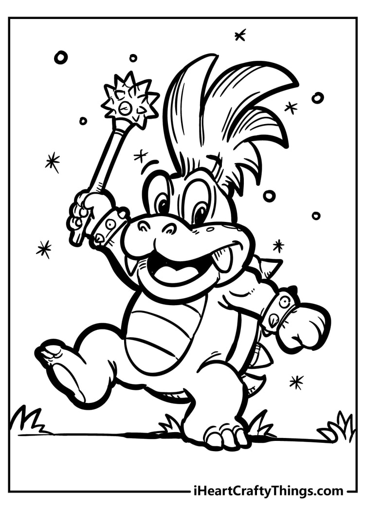 Super Mario coloring sheet for children free download