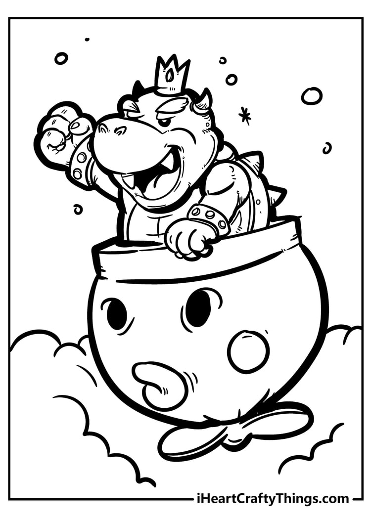 Super Mario coloring book for kids free printable