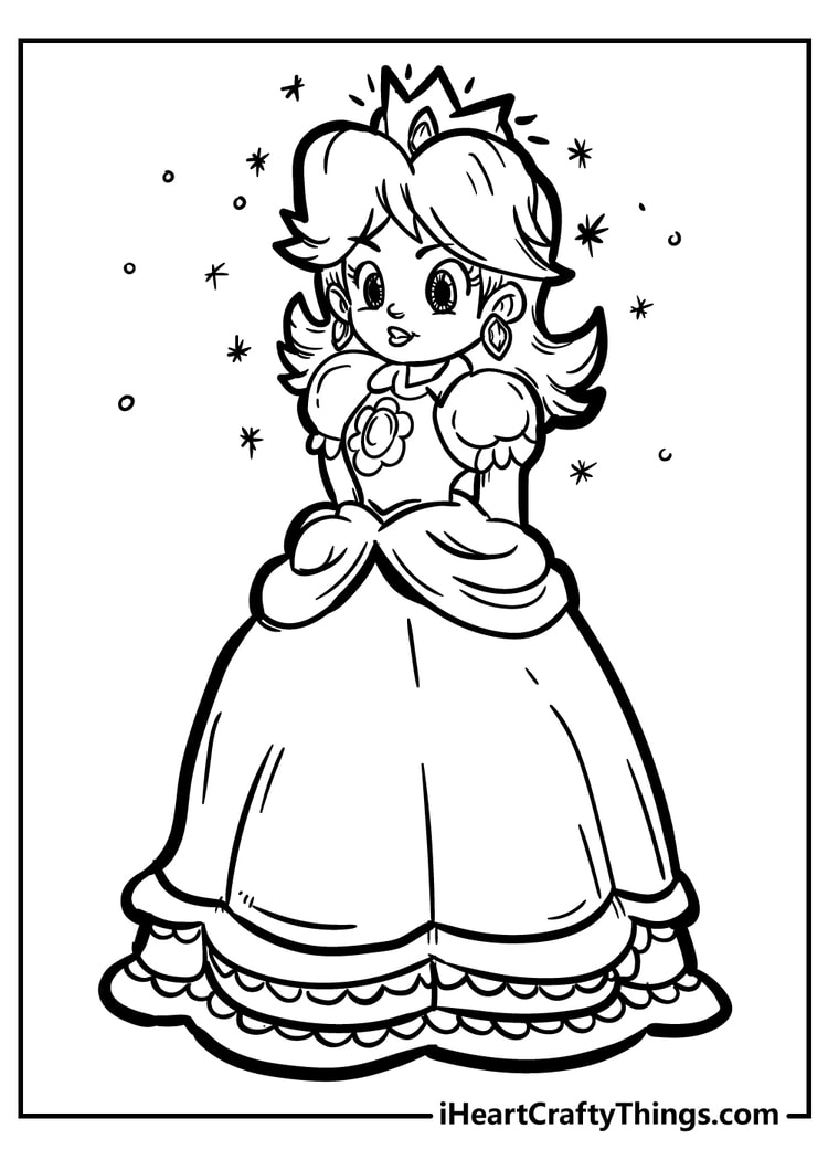 super mario daisy coloring pages