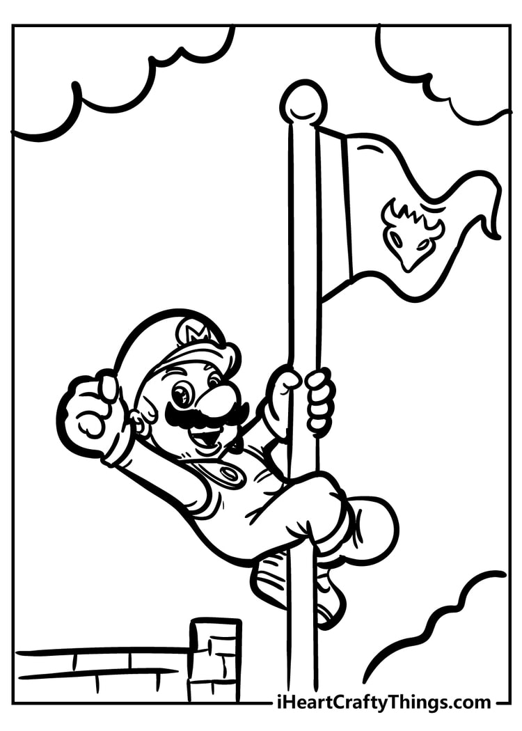 Super Mario Bros Pdf Coloring Book for Kids  Super mario coloring pages, Mario  coloring pages, Coloring books