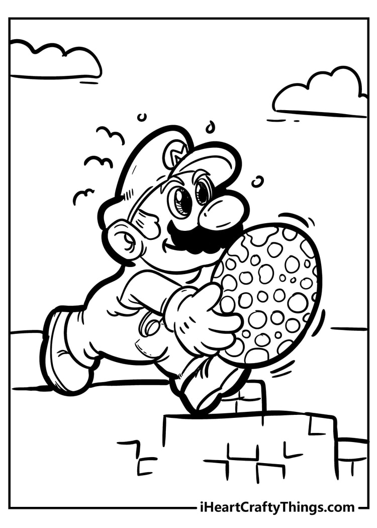 Super Mario Bros Printable Coloring Book, Drawings to Color - Inspire Uplift