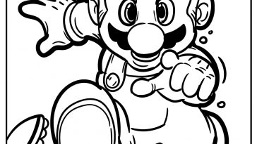 Super Mario coloring pages free printable